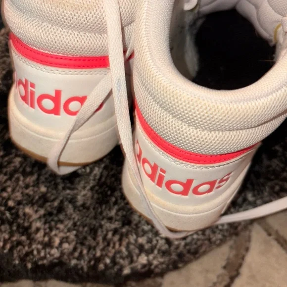 Adidas White and Pink High-Tops sz 8 vintage - Picture 6 of 9